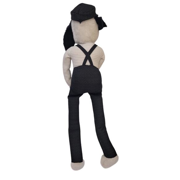 Vintage Knee Hugger Dog Plush 25" Stuffed Beagle Toy Overalls Jerry Elsner Style - Picture 5 of 11